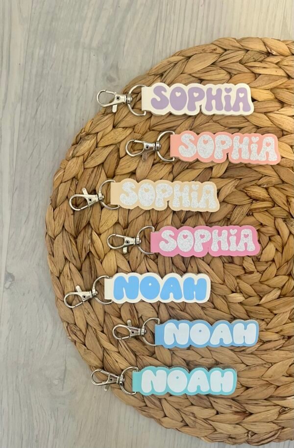 Faux Leather Name Bag Charm