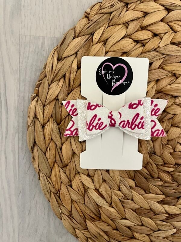 Barbie Glitter Bow 4 inch