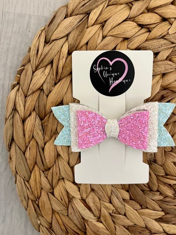 Glitter Hair Bow 4 inch
