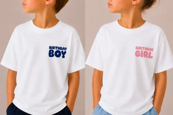 Kids Birthday Tee - Bubble Text Edit