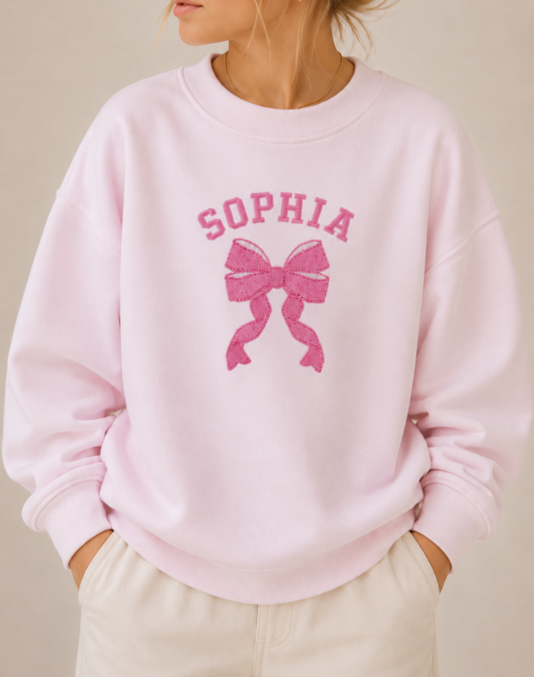 Personalised Bow Sweatshirt