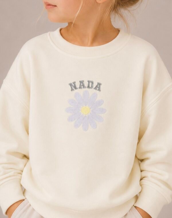 Personalised Daisy Embroidery Sweatshirt