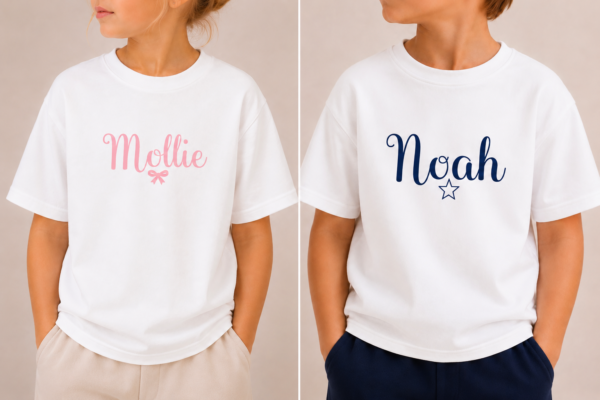 Kids Personalised Tee - Script Edit