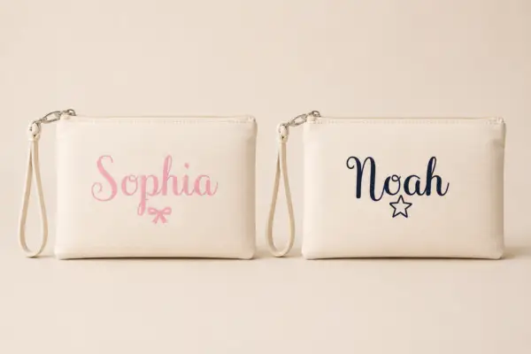 Wristlet Personalised Cotton Pouch