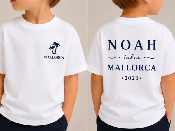 Kids Personalised Tee - Holiday Edit Navy